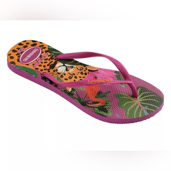 Havaianas Pink Jungle Flip Flops
Women's Slim Summer Bliss Round Toe Sandals - Picture 1 of 5